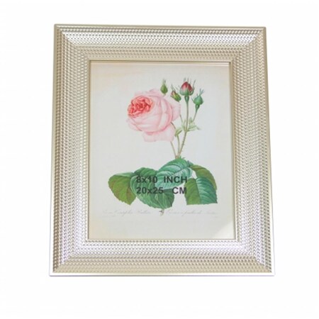 Purely Pecan 13.25 in. Metallic Silver Honeycomb Inspired Photo Picture Frame 32013906